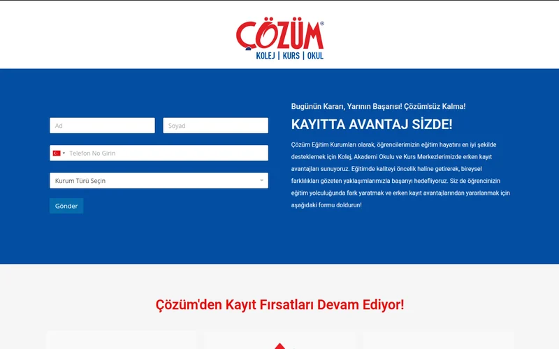 Çözüm Eğitim Kurumları — Reklam Yönetimi
